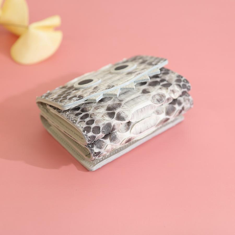 【パイソンモンスターミニウォレット/全11色】ダイヤモンドパイソン/思わず誰かに見せたくなる/ミニマムで大人カワイイコンパクト三つ折り財布【モンスター】 |  | 03