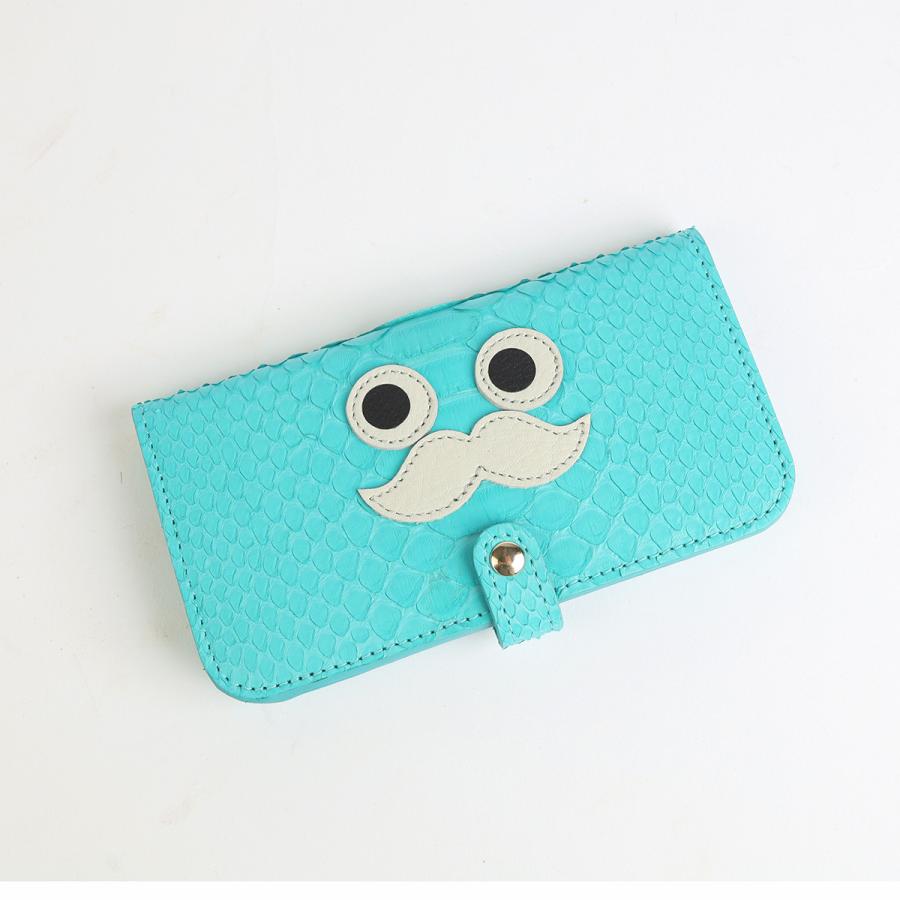 【パイソン/おひげスマホ/全11色】ダイヤモンドパイソンレザーのラグジュアリーに仕上げた手帳型スマホケース【全機種対応】【i phoneケース/android】 |  | 02