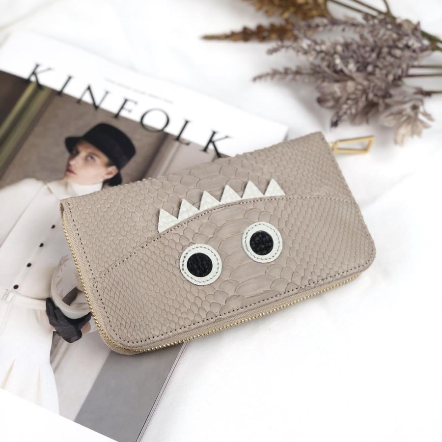 【パイソンモンスター長財布/全11色】ダイヤモンドパイソンレザー思わず誰かに見せたくなるモンスター長財布【モンスターver.】ウォレット ラウンドファスナー |  | 04