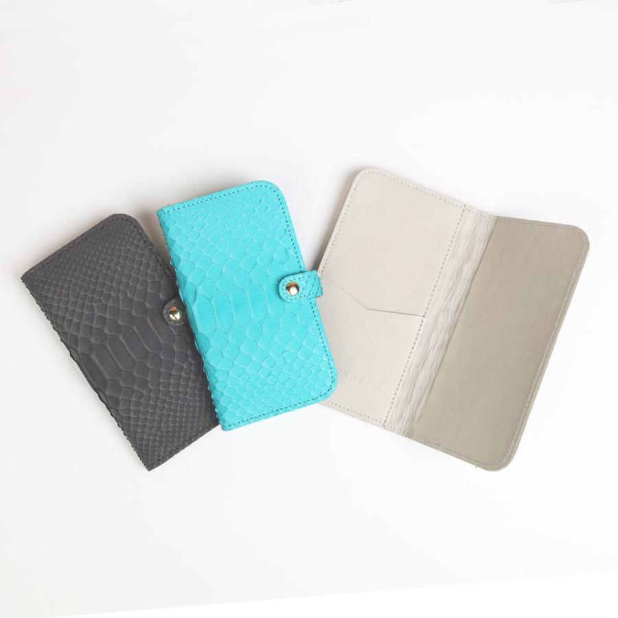【パイソンスマホ/全11色】ダイヤモンドパイソンレザーのラグジュアリーに仕上げた手帳型スマホケース【全機種対応】【i phoneケース/android】カードホルダー |  | 02
