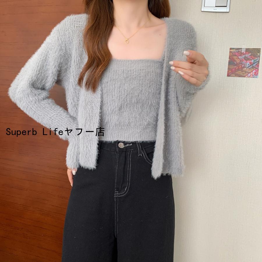 アンサンブル ニット カーディガン レディース 2点セット 春 秋 アンサンブル ニット カーディガン レディース 2点セット 春 秋