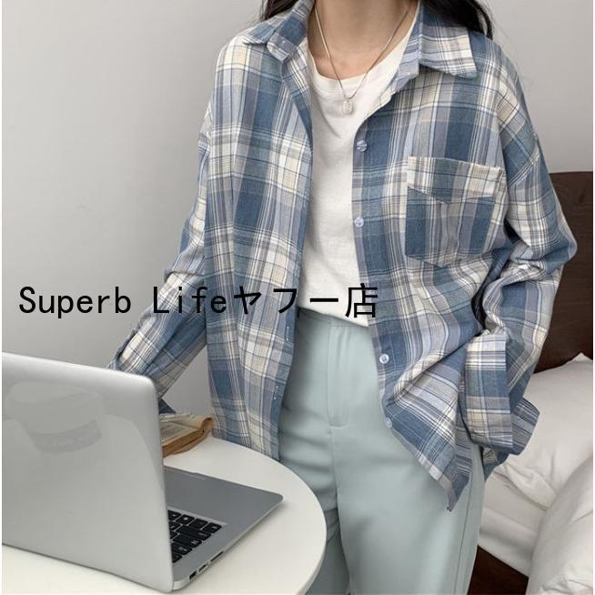 シャツ チェックシャツ レディース 長袖 シャツブラウス 春 夏 シャツ チェックシャツ レディース 長袖 シャツブラウス 春 夏