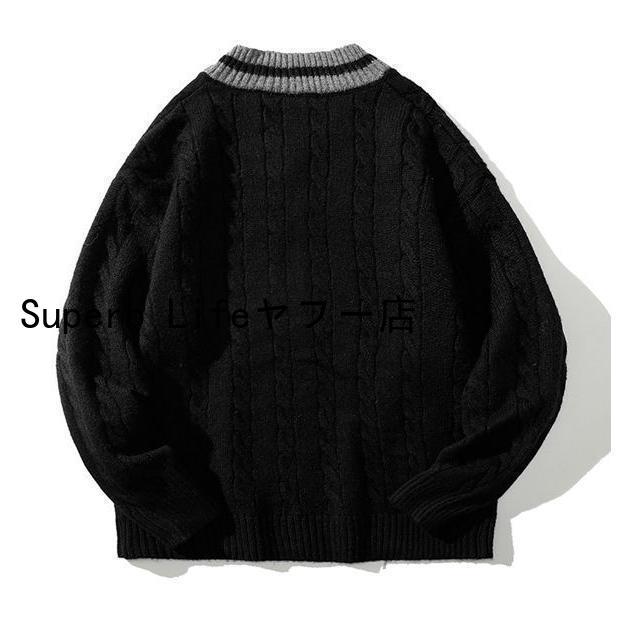 ニット メンズ セーター 長袖 トップス Vネック 秋服 冬服 プル ニット メンズ セーター 長袖 トップス Vネック 秋服 冬服 プル