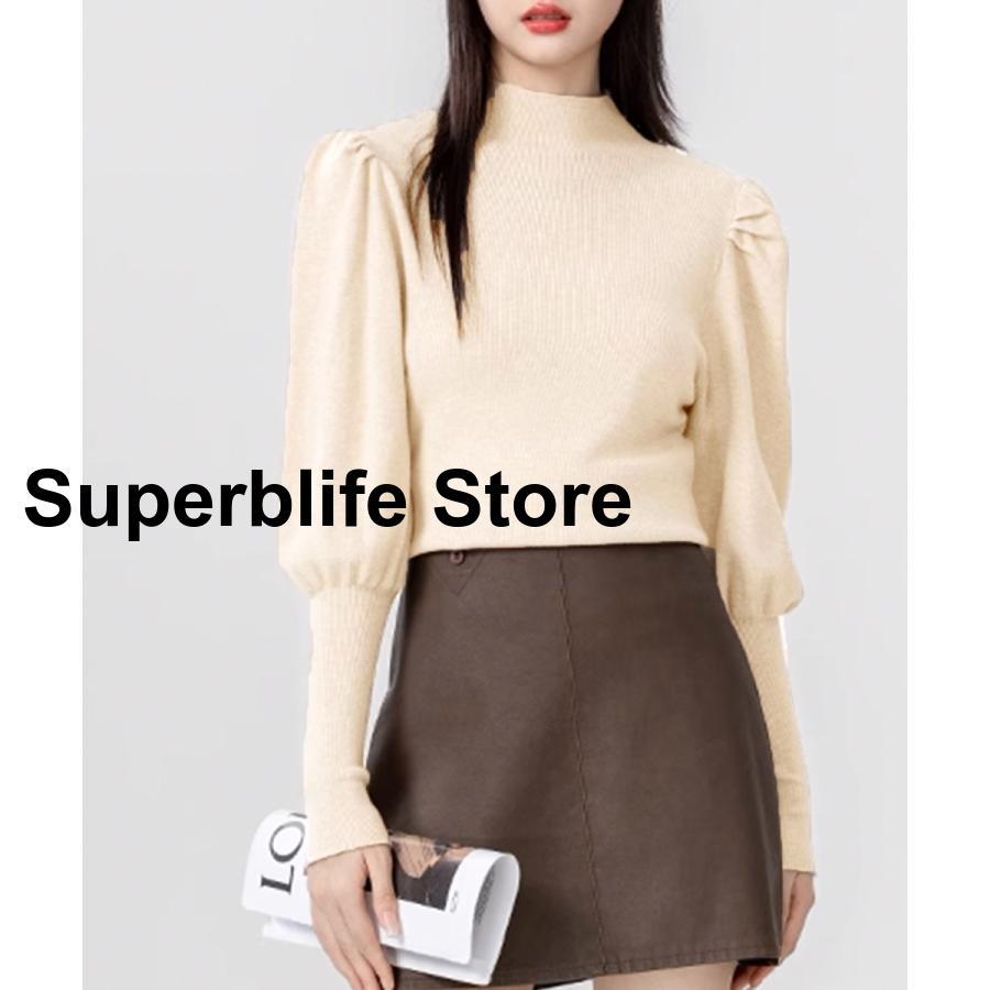 ニットセーターパフスリーブニットトップス : Superb Lifeヤフー ニットセーターパフスリーブニットトップス : Superb Lifeヤフー