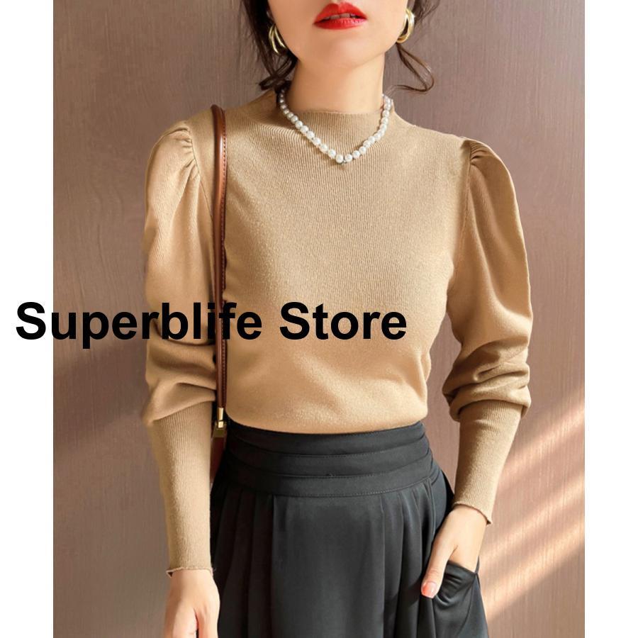 ニットセーターパフスリーブニットトップス : Superb Lifeヤフー ニットセーターパフスリーブニットトップス : Superb Lifeヤフー