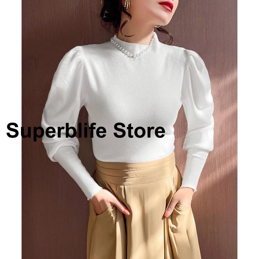 ニットセーターパフスリーブニットトップス : Superb Lifeヤフー ニットセーターパフスリーブニットトップス : Superb Lifeヤフー
