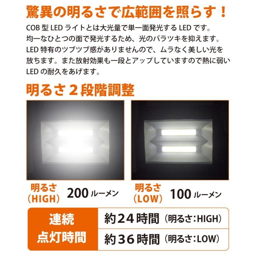 COB型LEDライト 超高輝度 手持ち⇔置型 2WAY 驚異の明るさ 広範囲 明る