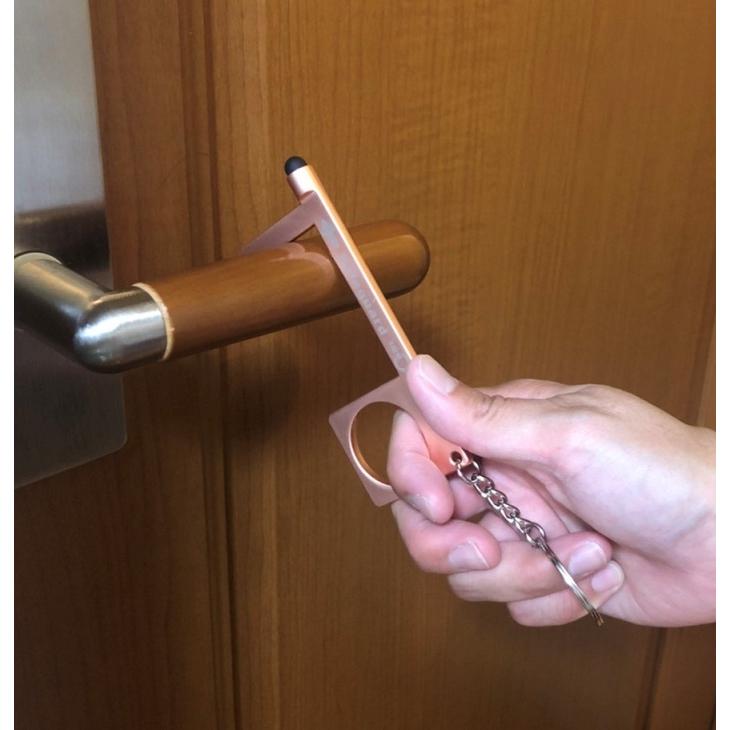 非接触 ドアオープナー セーフガード（ピンクゴールド） : superb