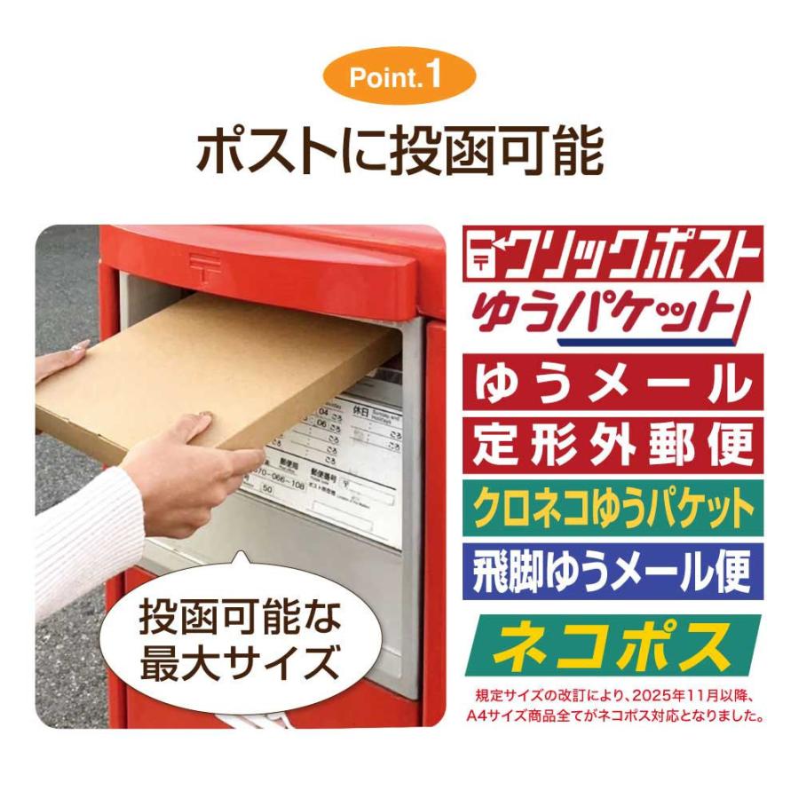 100枚セット】［A4］ネコポス最大 フリマ・オークション用 箱 段ボール