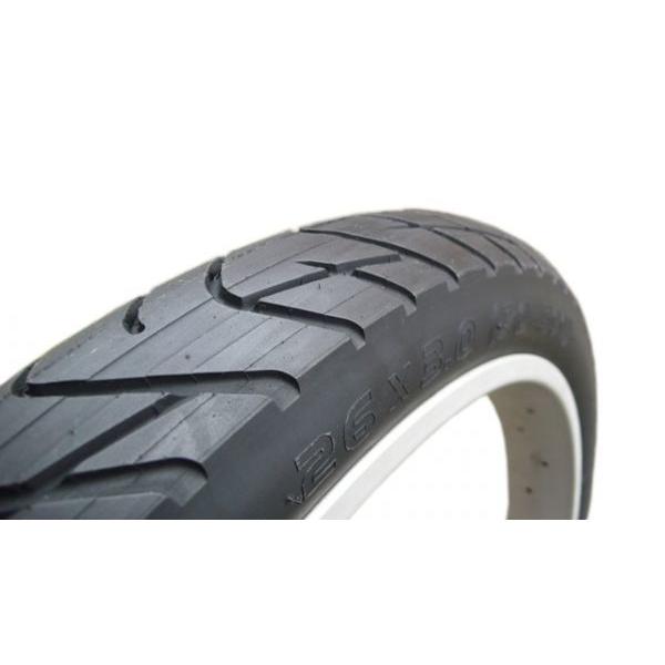 Duro(ダンロップOEM）DB1012　26×3.00 ファットビーチクルーザタイヤ黒　チューブ米バルブ33mm付きX2本組 新品 |  | 01