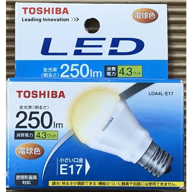 東芝 LED電球 LDA4L-E17 電球色 E17口金 ミニクリプトン形 | 東芝ライテック