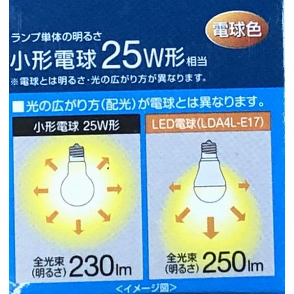 東芝 LED電球 LDA4L-E17 電球色 E17口金 ミニクリプトン形 | 東芝ライテック | 03
