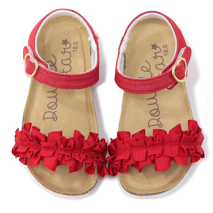 サンダル キッズ 子供 女 おしゃれ 女の子 厚底 ヒール ジュニア キッズサンダル Double Star Superfoot 通販 Yahoo ショッピング