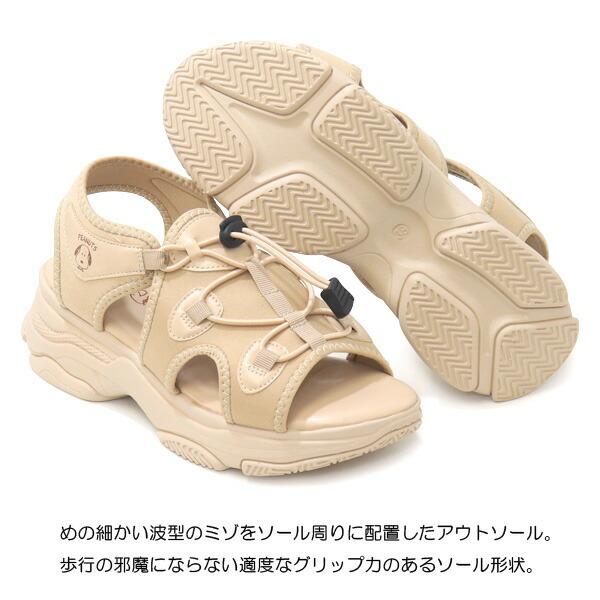 スヌーピー サンダル 厚底 レディース スポーツサンダル 厚底サンダル
