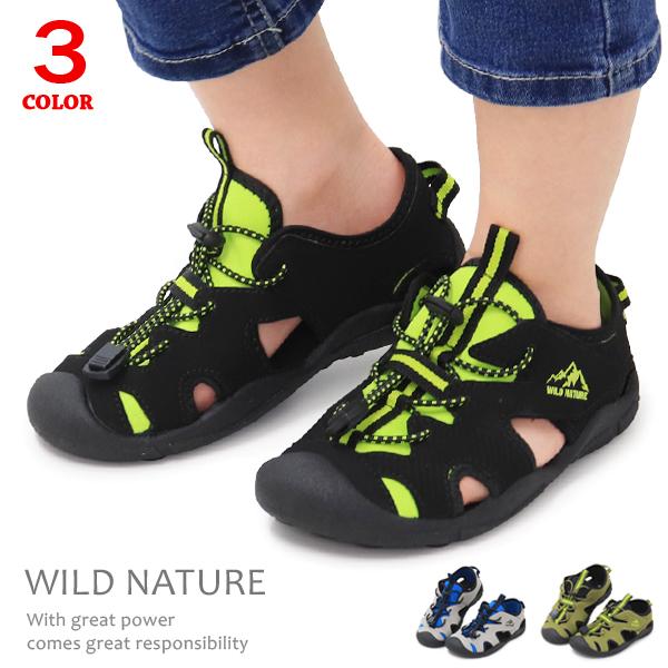 ウォーターシューズ キッズ サンダル アクアシューズ ジュニア キッズサンダル WILD NATURE  2201 | 