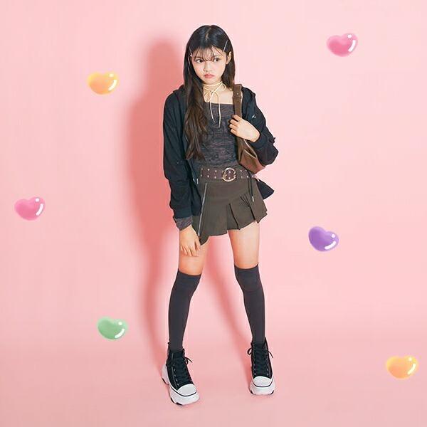 Ni-mo ムーンスター ni-mo キッズ スニーカー 女の子 厚底 ひも靴