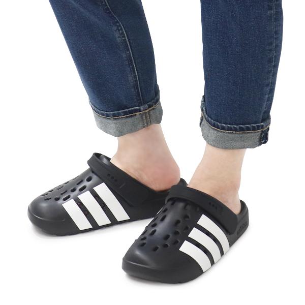 adidas サボサンダル IG8277 265mm 黒白 adidas（アディダス） サンダル メンズ レディース クロッグサンダル
