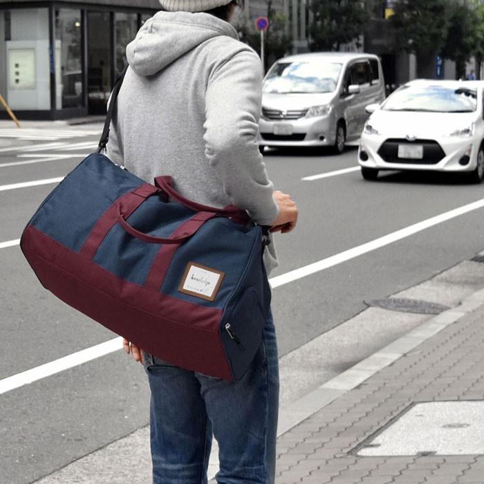 ボストンバッグ レディース おしゃれ 大容量 旅行用 修学旅行 スポーツ ポリキャンバス バイカラー 2way | ブランド登録なし | 14