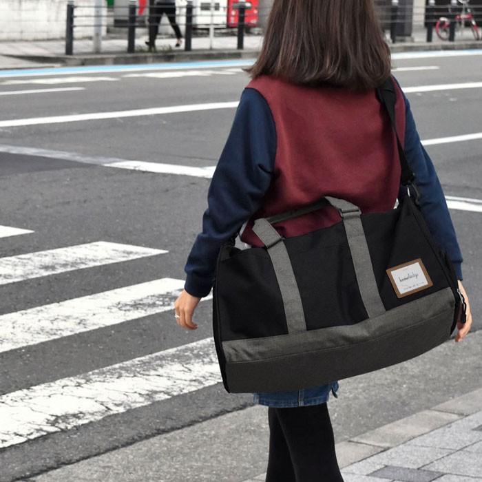 ボストンバッグ レディース おしゃれ 大容量 旅行用 修学旅行 スポーツ ポリキャンバス バイカラー 2way | ブランド登録なし | 12