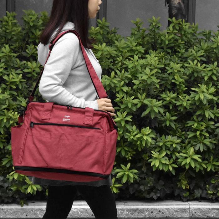 ボストンバッグ レディース おしゃれ 旅行用 リップストップ 杢調 ポリエステル がま口 2way キャリーオンバッグ/anello アネロ AT-C2611 正規品 ブランド | anello | 13