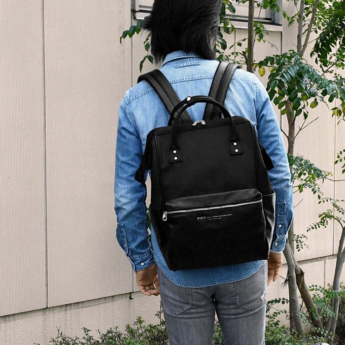 口金リュック anello アネロ 口金 リュック Lサイズ ニュープレミアム ATB4266 メンズ おしゃれ 通勤 通学 旅行 A4 大容量 パソコン収納 背面ポケット