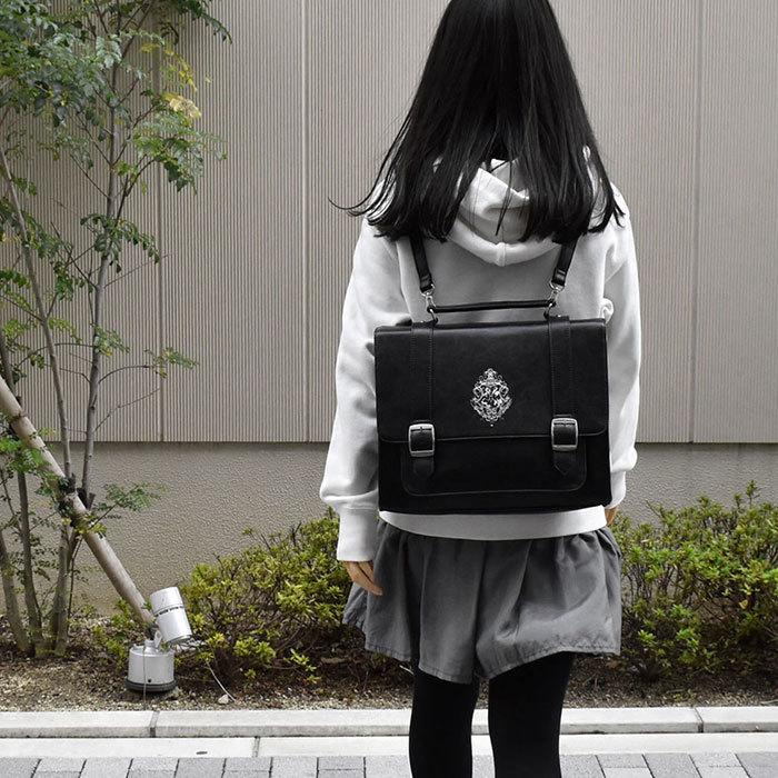 リュック リュックサック レディース おしゃれ 通学 女子 学生 大容量/FLAPPER フラッパー/ハリーポッター ホグワーツ フェイクレザー 3way サッチェルバッグ