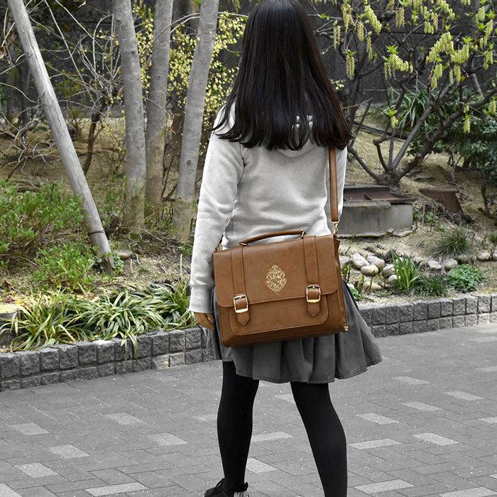 リュック リュックサック レディース おしゃれ 通学 女子 学生 大容量/FLAPPER フラッパー/ハリーポッター ホグワーツ フェイクレザー 3way サッチェルバッグ
