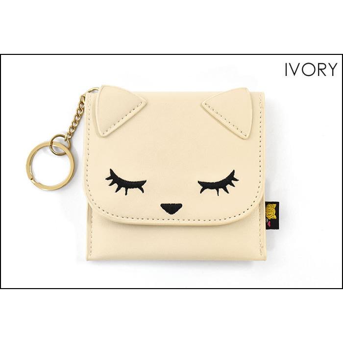 カードケース パスケース キーケース レディース おしゃれ 薄型 キーリング キーホルダー 猫グッズ 猫 雑貨 フェイクレザー プーちゃん スリム | ブランド登録なし | 04