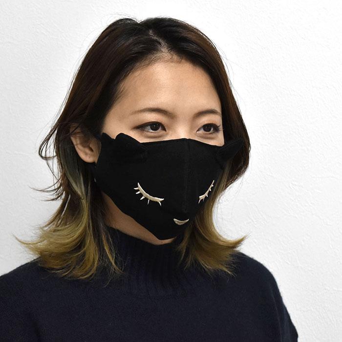 マスク 洗える 洗えるマスク 布 布マスク 立体 立体マスク 大人用 おしゃれ カワイイ レディース ケース付き 猫グッズ 雑貨 プーちゃん 大人サイズ 猫 ねこ | ブランド登録なし | 09