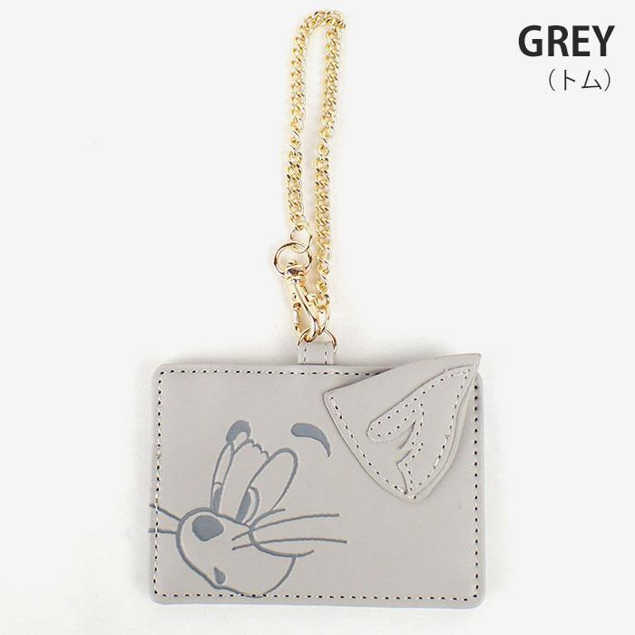 トムとジェリー パスケース 定期入れ グッズ レディース おしゃれ かわいい FLAPPER フラッパー フェイス ラテカラー キャラクター タフィー チェーン | flapper_bags | 05