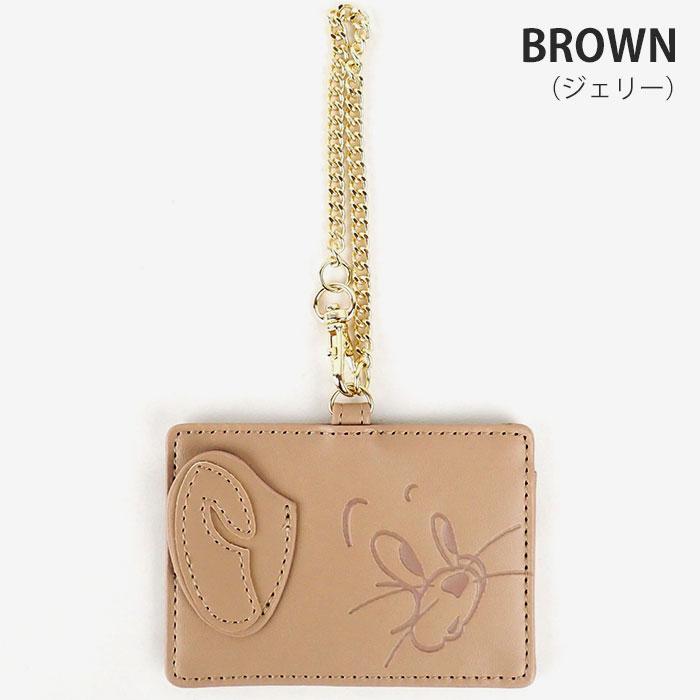 トムとジェリー パスケース 定期入れ グッズ レディース おしゃれ かわいい FLAPPER フラッパー フェイス ラテカラー キャラクター タフィー チェーン | flapper_bags | 07