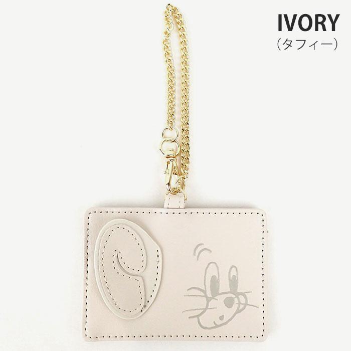 トムとジェリー パスケース 定期入れ グッズ レディース おしゃれ かわいい FLAPPER フラッパー フェイス ラテカラー キャラクター タフィー チェーン | flapper_bags | 09