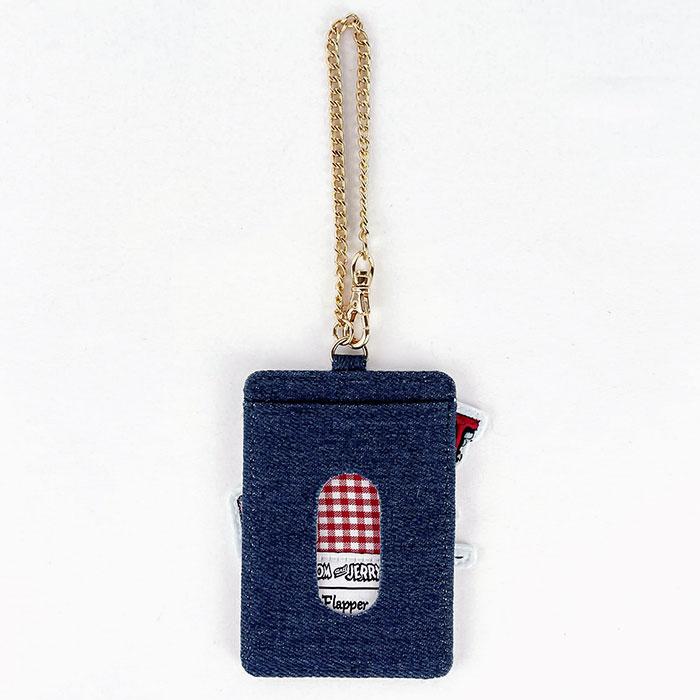 トムとジェリー グッズ トムジェリ キャラクター パスケース 定期入れ FLAPPER フラッパー デニム アップリケ レディース メンズ 可愛い かわいい おしゃれ 大人 | flapper_bags | 05