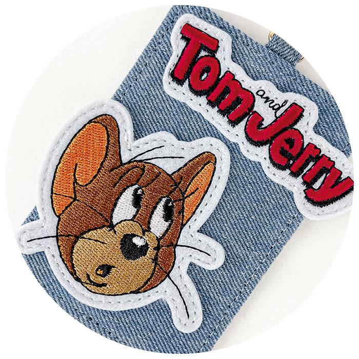 トムとジェリー グッズ トムジェリ キャラクター パスケース 定期入れ FLAPPER フラッパー デニム アップリケ レディース メンズ 可愛い かわいい おしゃれ 大人 | flapper_bags | 09