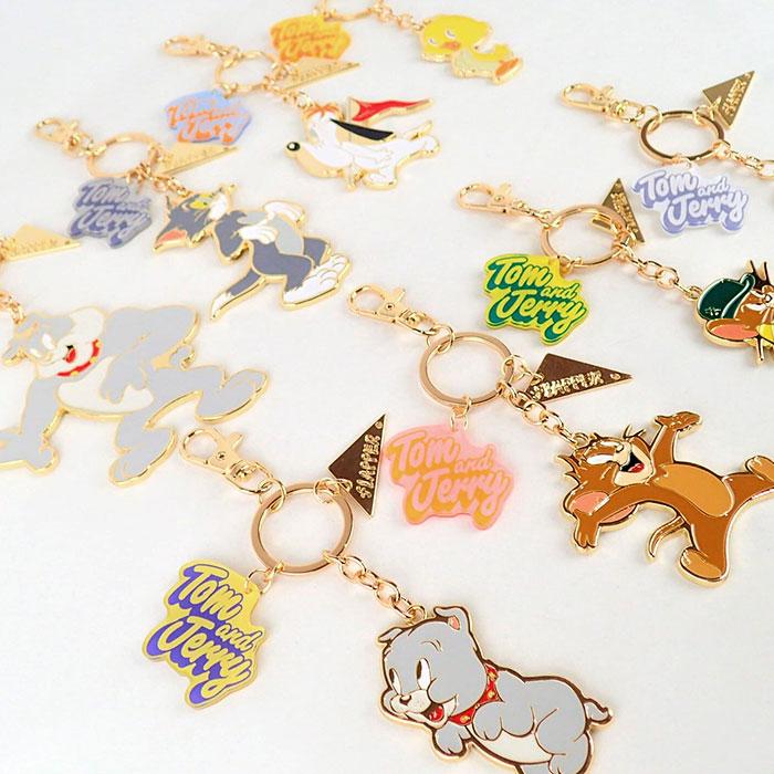 トムとジェリー グッズ チャーム バッグチャーム キーホルダー キーリング おしゃれ/FLAPPER フラッパー フレンズ エポチャーム キャラクター 大きめ | flapper_bags | 18