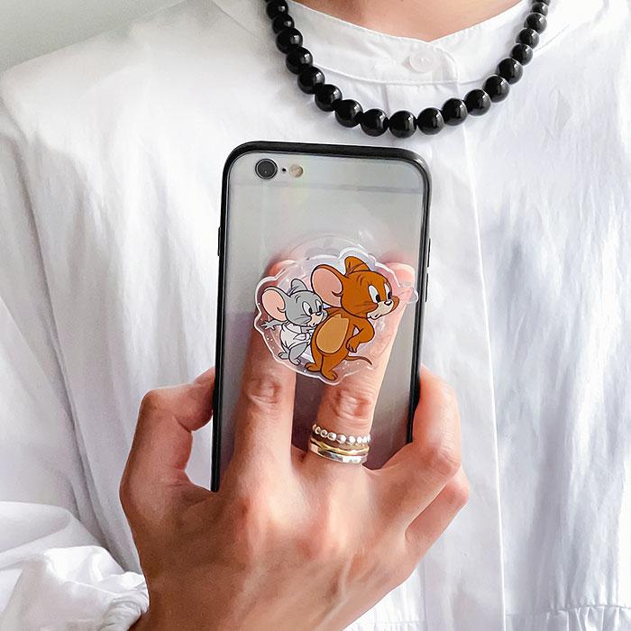 トムとジェリー タフィー スマホグリップ グッズ キャラクター FLAPPER