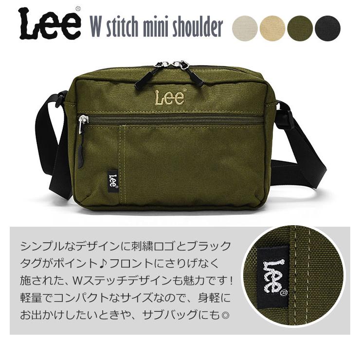 Lee（リー） ショルダーバッグ ミニショルダーバッグ メンズ Wステッチ