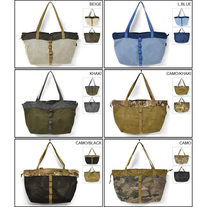 トートバッグ レディース おしゃれ 小さめ/MAKE UP メイクアップ/無地 迷彩 ライナー付き メッシュ ミニトートバッグ Sサイズ | MAKE UP | 07