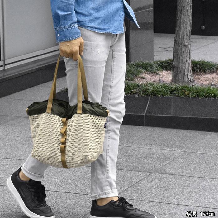 トートバッグ レディース おしゃれ 小さめ/MAKE UP メイクアップ/無地 迷彩 ライナー付き メッシュ ミニトートバッグ Sサイズ | MAKE UP | 14