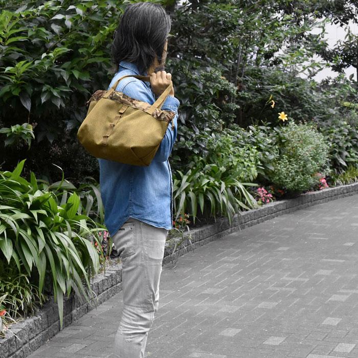 トートバッグ レディース おしゃれ 小さめ/MAKE UP メイクアップ/無地 迷彩 ライナー付き メッシュ ミニトートバッグ Sサイズ | MAKE UP | 15