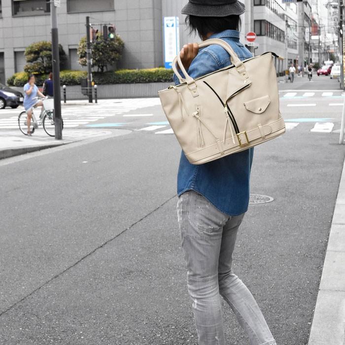 トートバッグ メンズ おしゃれ 大きめ A4 フェイクレザー デニム