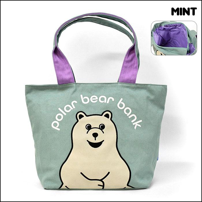 ポーラーベアバンク アップリケ刺繍 キャンバス トートバッグ Lサイズ