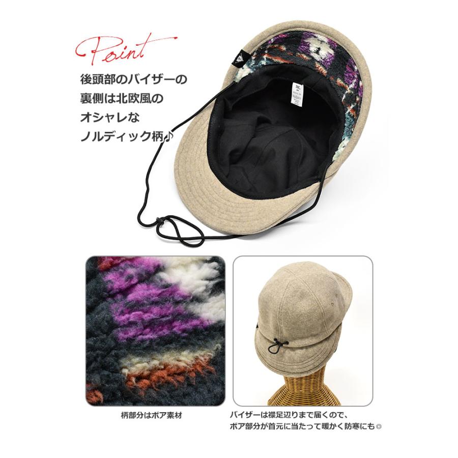 メルトン ダブルバイザー キャップ メンズ 帽子 おしゃれ フェス