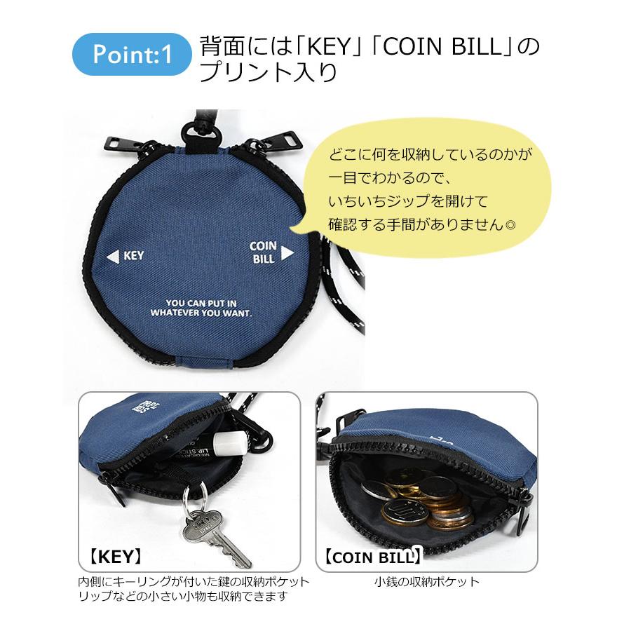 ネックポーチ ミニポーチ 小銭入れ コインケース 小物入れ キーケース 