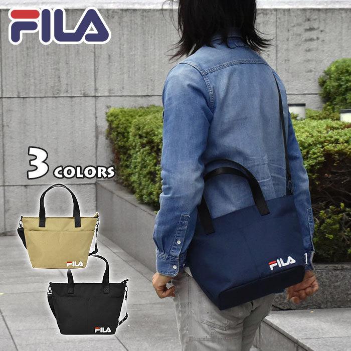 実物 ショルダーバッグ メンズ 斜めがけ おしゃれ 小さめ Fila フィラ ポリキャンバス 2way ミニトートバッグ Umb Digital