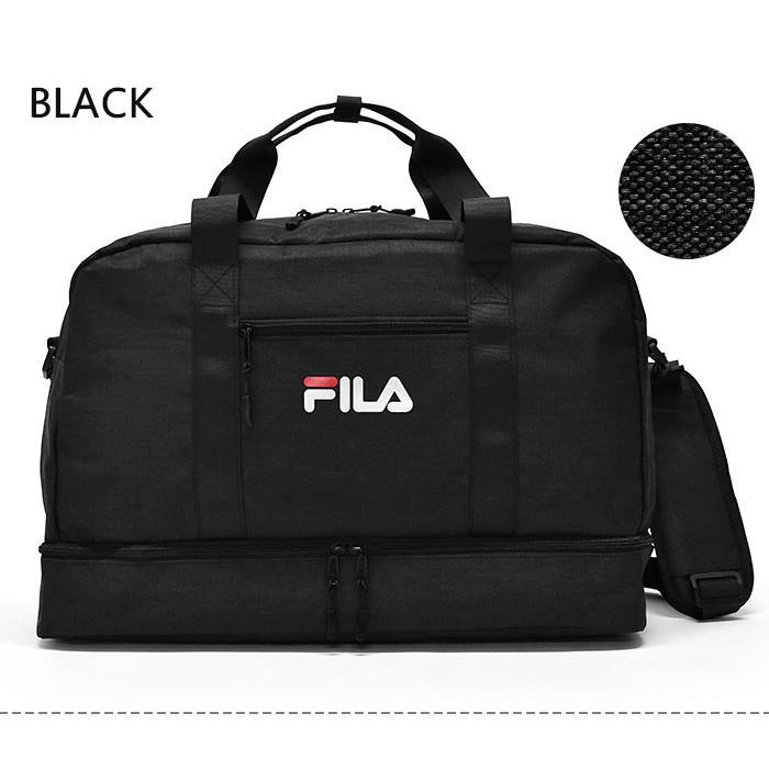 FILA（フィラ） 2層 2way ボストンバッグ 靴 シューズ収納 仕切り 上下