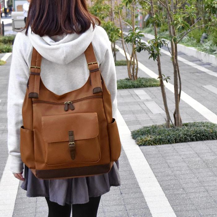 リュック リュックサック レディース おしゃれ 通学 女子 学生 大容量 フェイクレザー 2way H型リュック Sf Bag 07 Superfrog 通販 Yahoo ショッピング