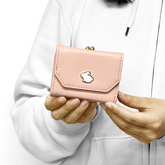 ミニ財布 レディース がま口 オシャレ 可愛い かわいい 三つ折り財布