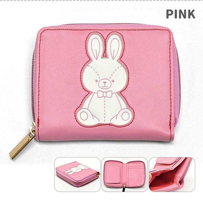 レア　平成レトロ　うさぎのうさこ　兎　折りたたみ財布　当時物グッズ オリガミうさぎ ラウンドファスナー 二つ折り財布 レディース 財布