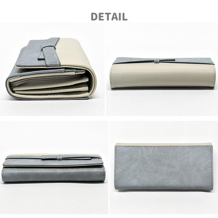 ♡レア♡日本限定♡新品未使用♡リボン付きバイカラー長財布♡ フェイクレザー バイカラー リボン 長財布 レディース 財布 大容量